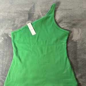 Rib One Shoulder Shirt